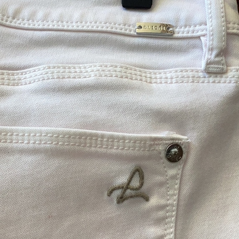 DL1961 pale pink, Angel mid-rise skinny ankle jeans with stretch, women’s sz 30 - Picture 4 of 16